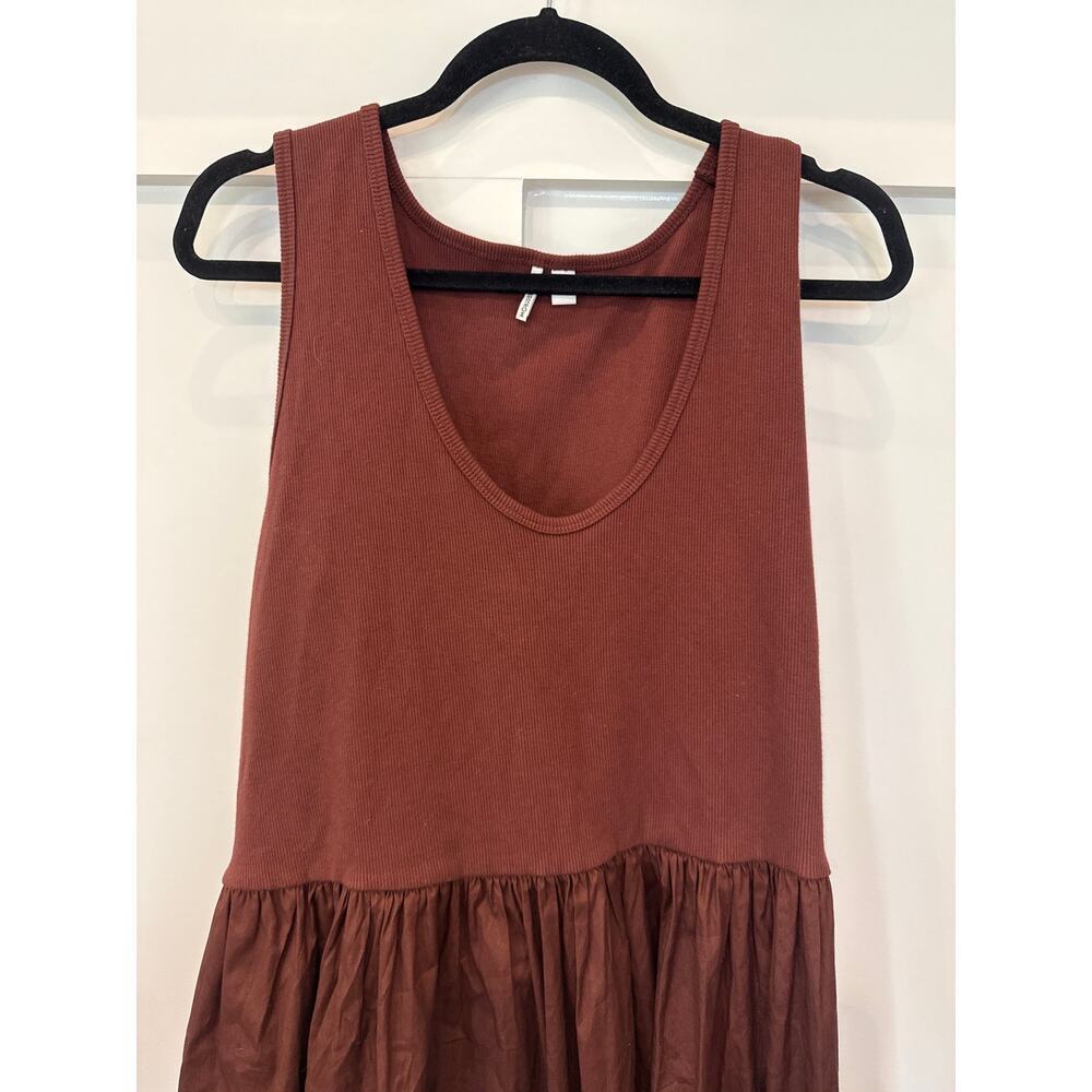 Nordstrom Mixed Media Stretch Cotton Tank Poplin Skirt Maxi Dress ,2X - Picture 7 of 12